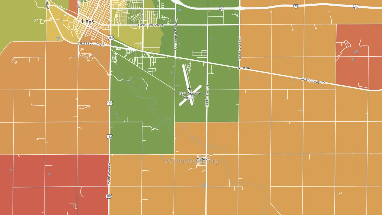 Munjor, KS Map of Murder Rates