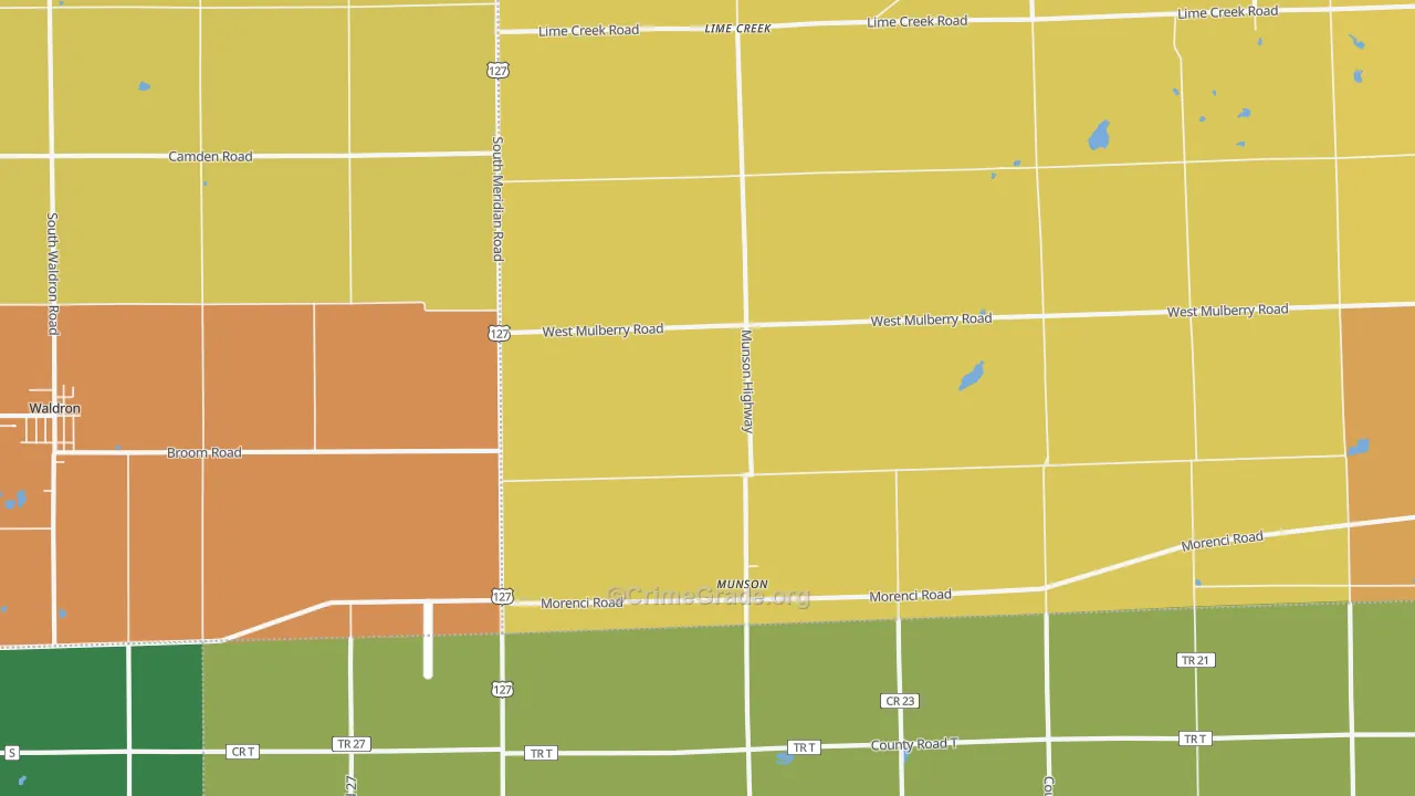 Munson, MI Map of Murder Rates