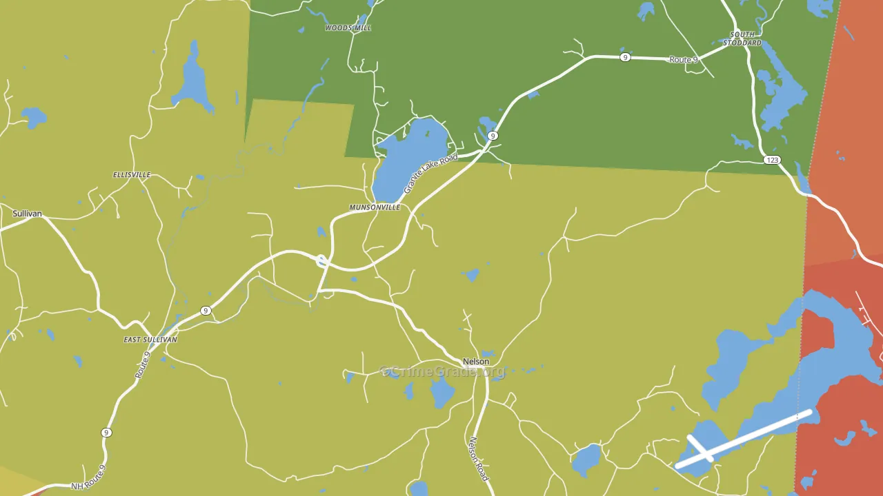 Munsonville, NH Map of Murder Rates