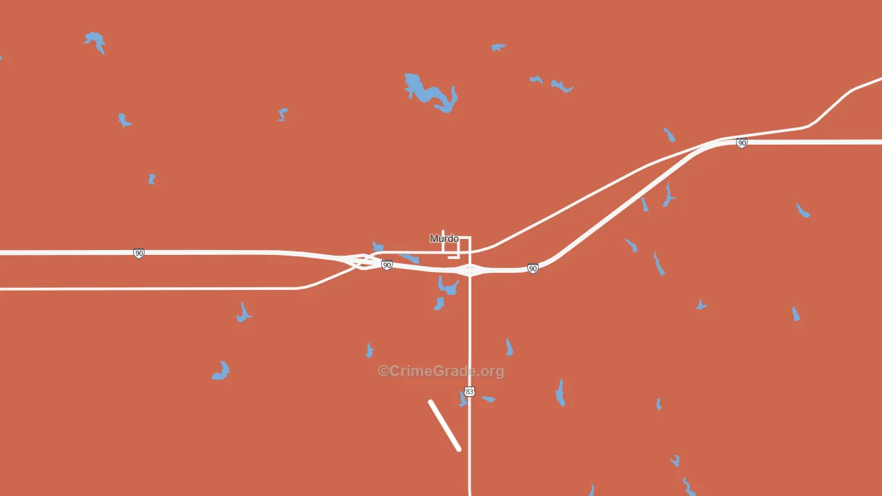 Murdo, SD Map of Murder Rates