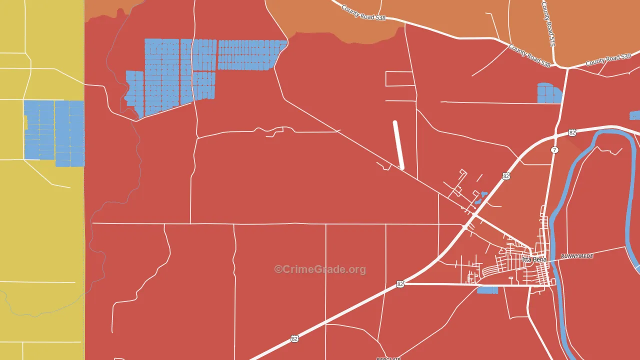 Murdock Crossing, MS Map of Murder Rates