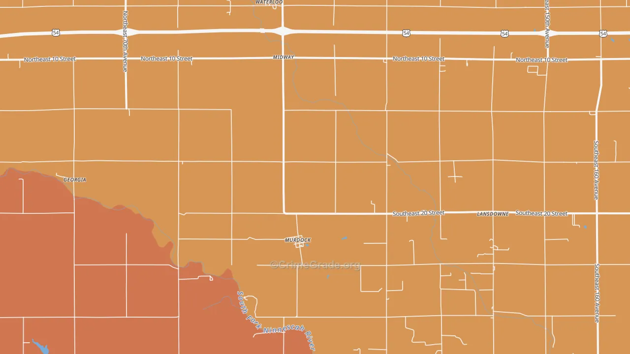 Murdock, KS Map of Murder Rates