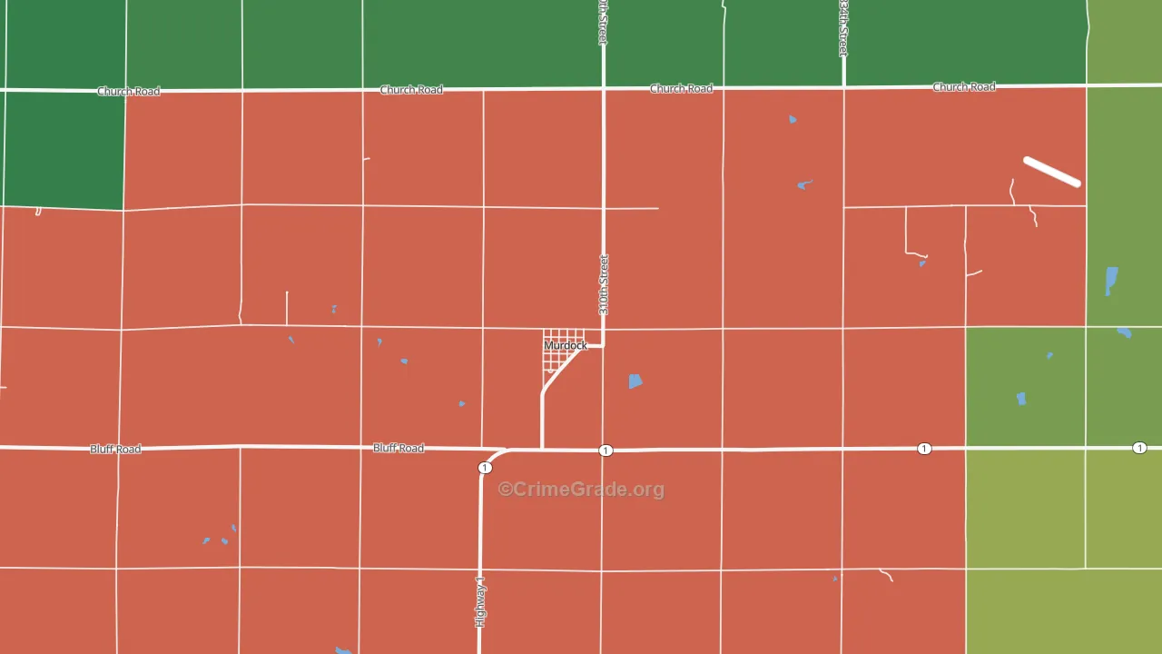 Murdock, NE Map of Murder Rates