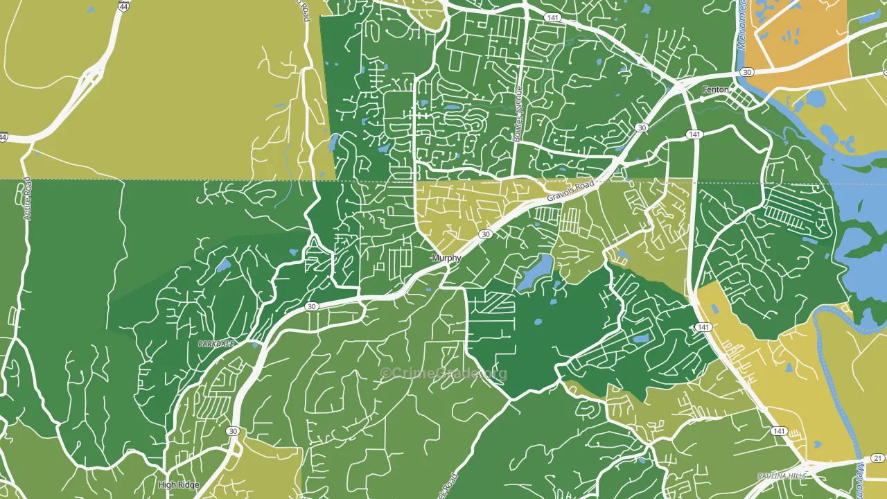 Murphy, MO Map of Murder Rates