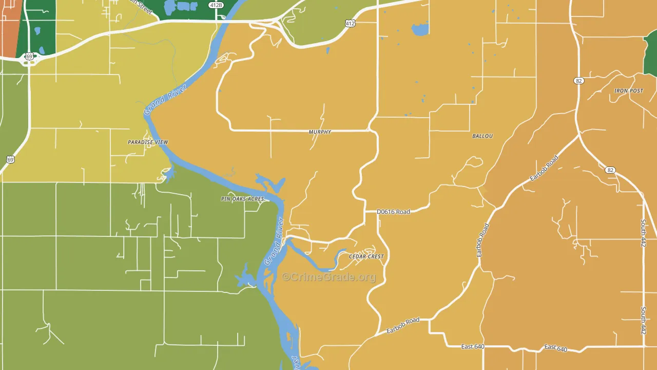 Murphy, OK Map of Murder Rates