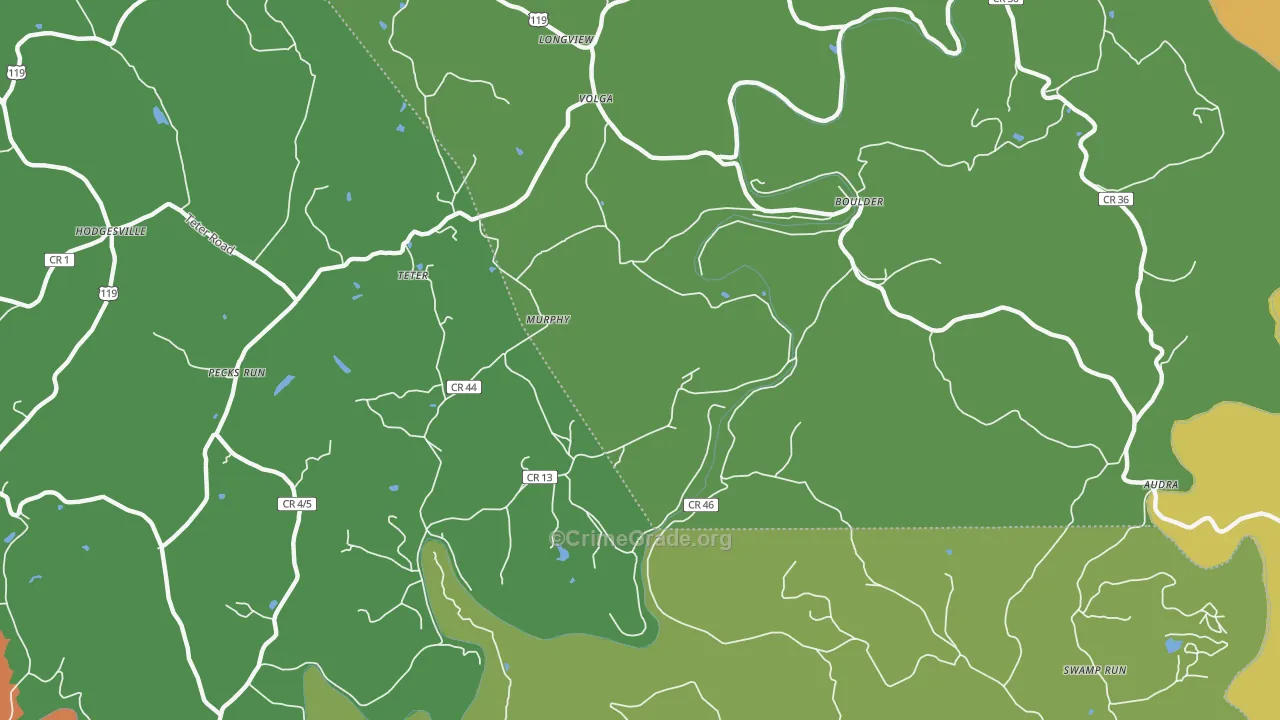 Murphy, WV Map of Murder Rates