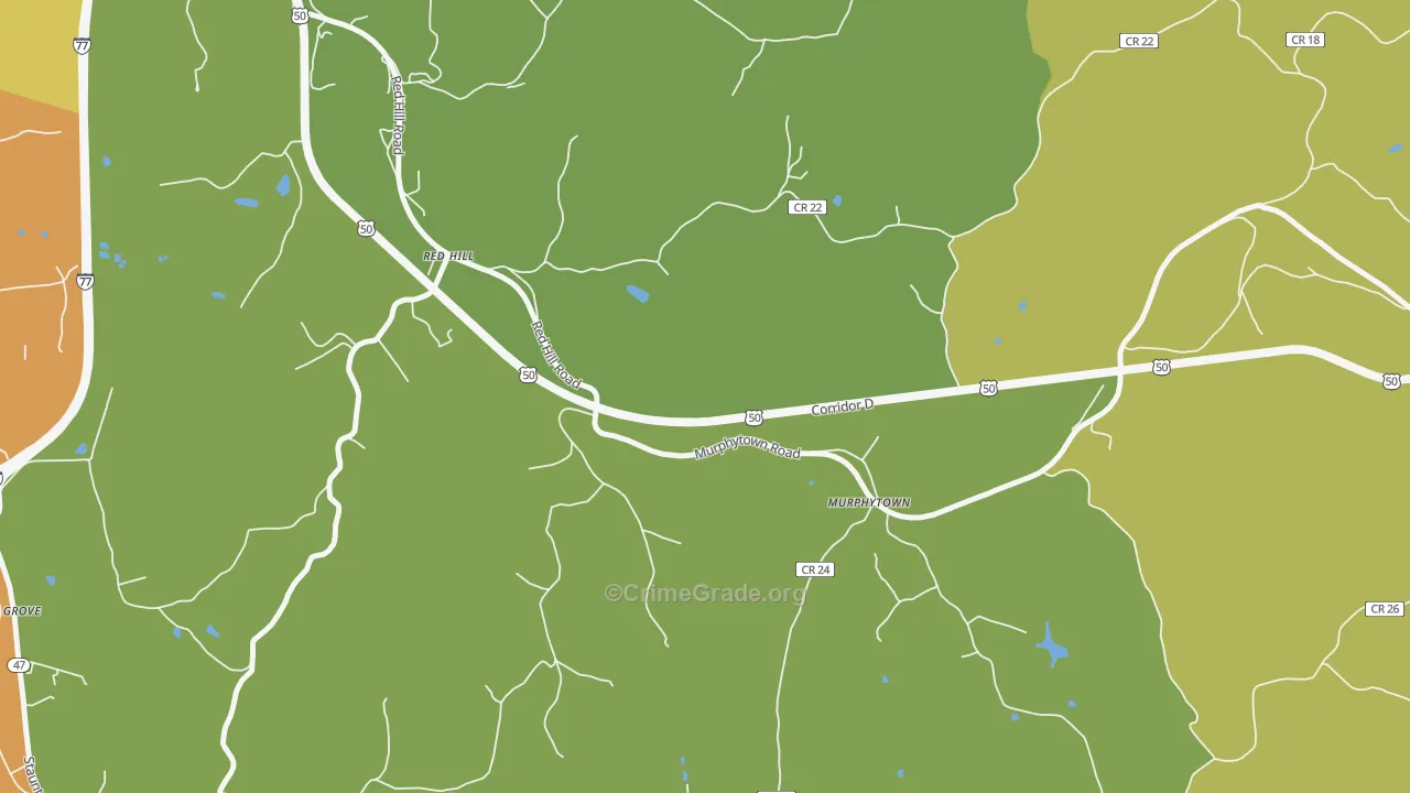 Murphytown, WV Map of Murder Rates