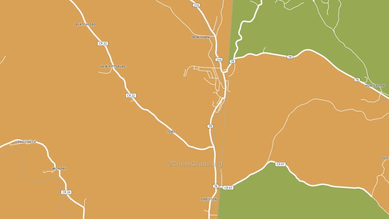 Murray City, OH Map of Murder Rates