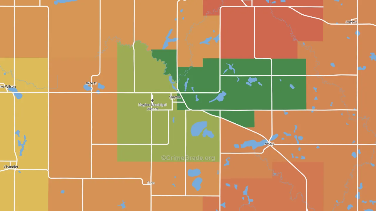 Murray County, MN Map of Murder Rates