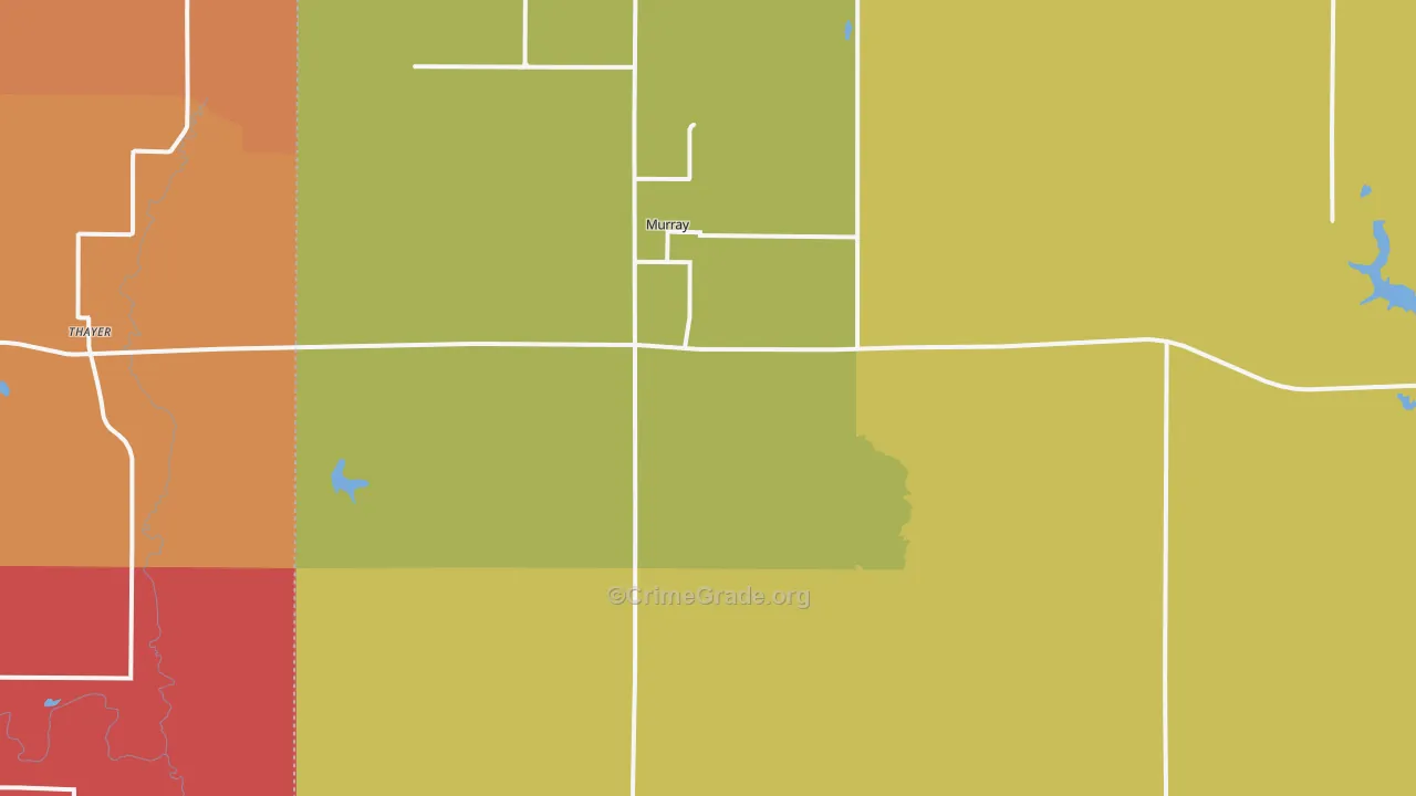 Murray, IA Map of Murder Rates