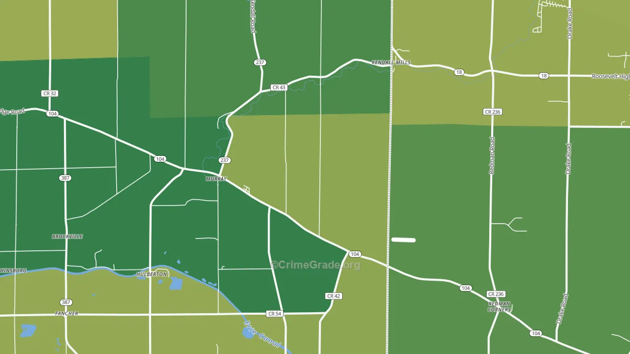 Murray, NY Map of Murder Rates