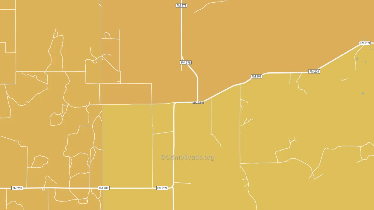 Murray, TX Map of Murder Rates