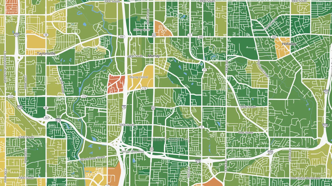 Murray, UT Map of Murder Rates