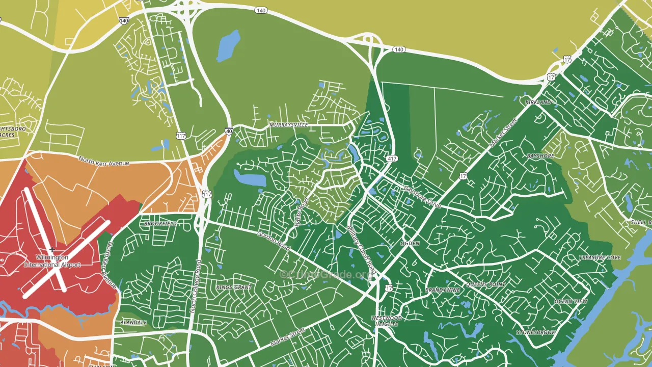 Murraysville, NC Map of Murder Rates