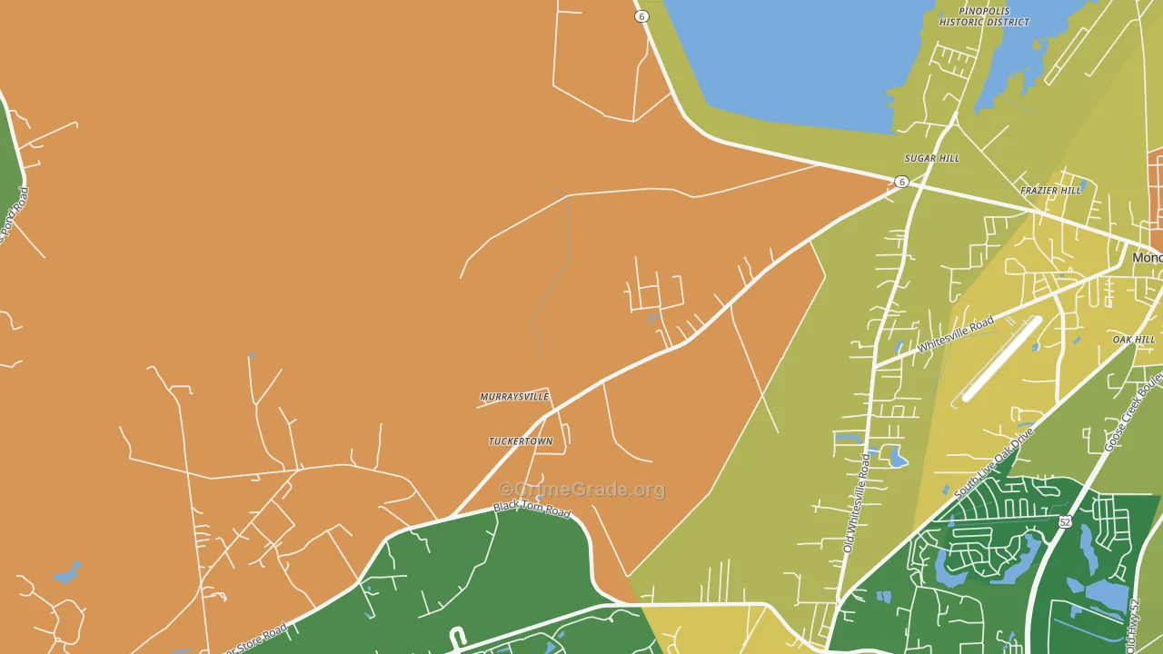 Murraysville, SC Map of Murder Rates