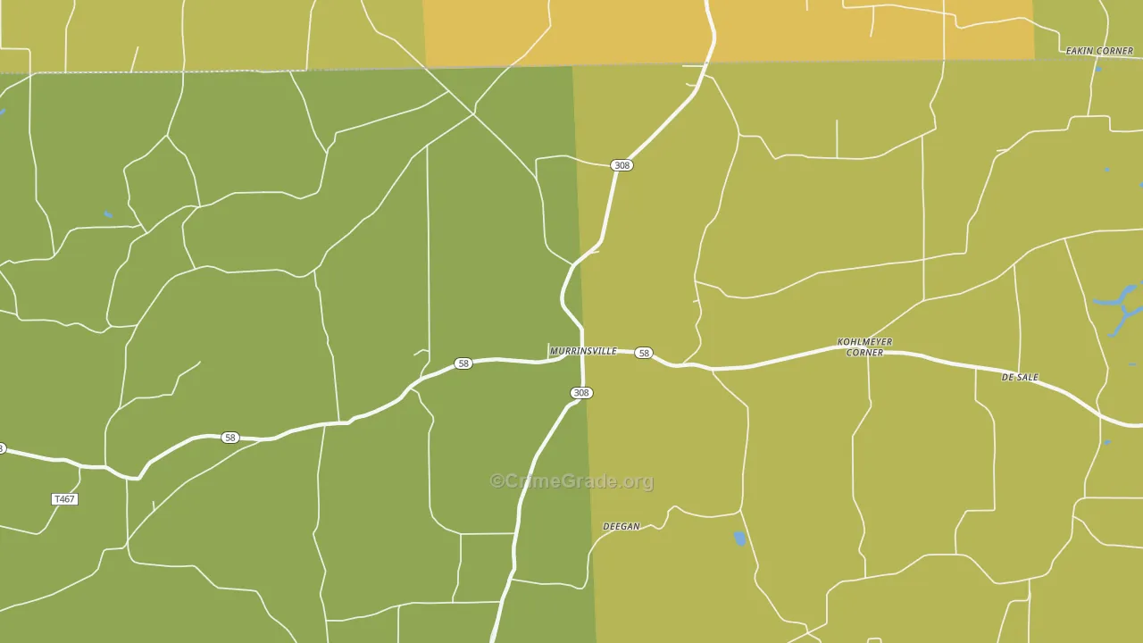 Murrinsville, PA Map of Murder Rates