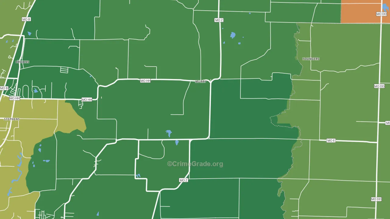 Murry, MO Map of Murder Rates