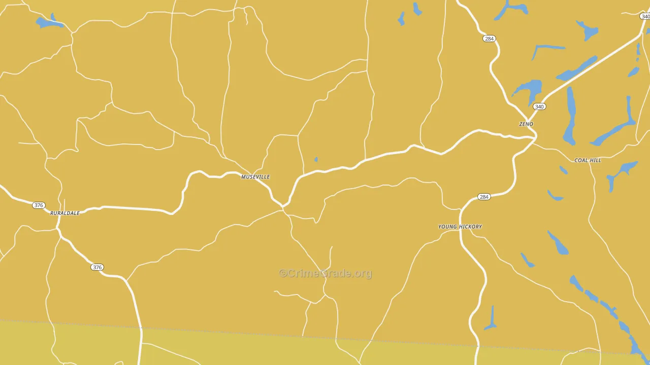 Museville, OH Map of Murder Rates