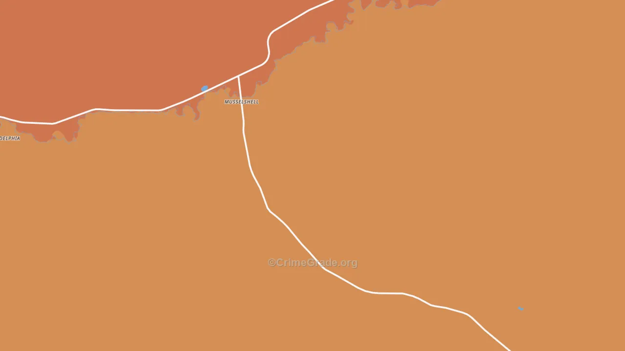 Musselshell, MT Map of Murder Rates