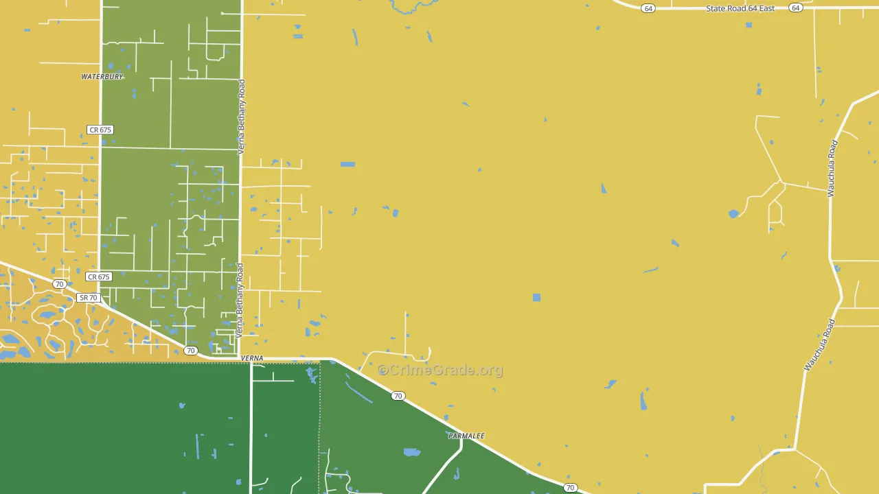 Myakka City, FL Map of Murder Rates
