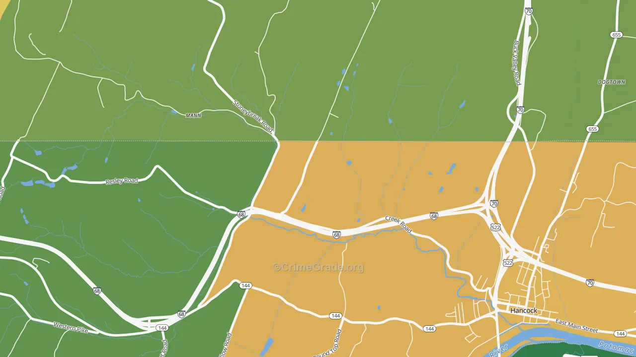 Myersdale, MD Map of Murder Rates