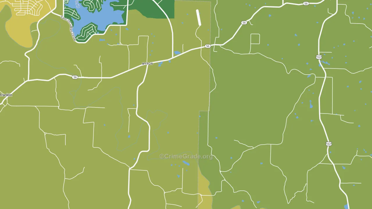 Myron, AR Map of Murder Rates