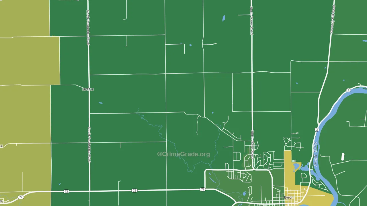 Myrtle, IL Map of Murder Rates