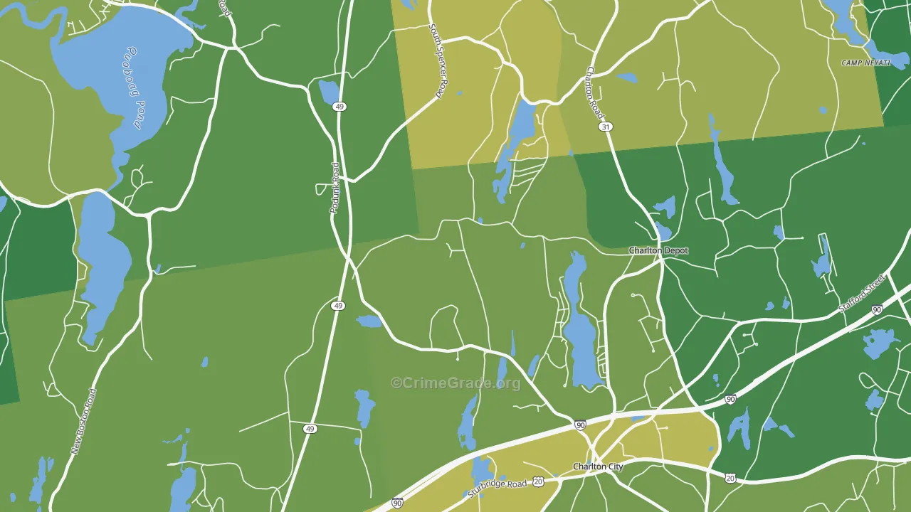 Mystic Grove, MA Map of Murder Rates