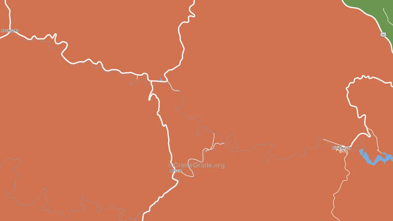 Mystic, SD Map of Murder Rates