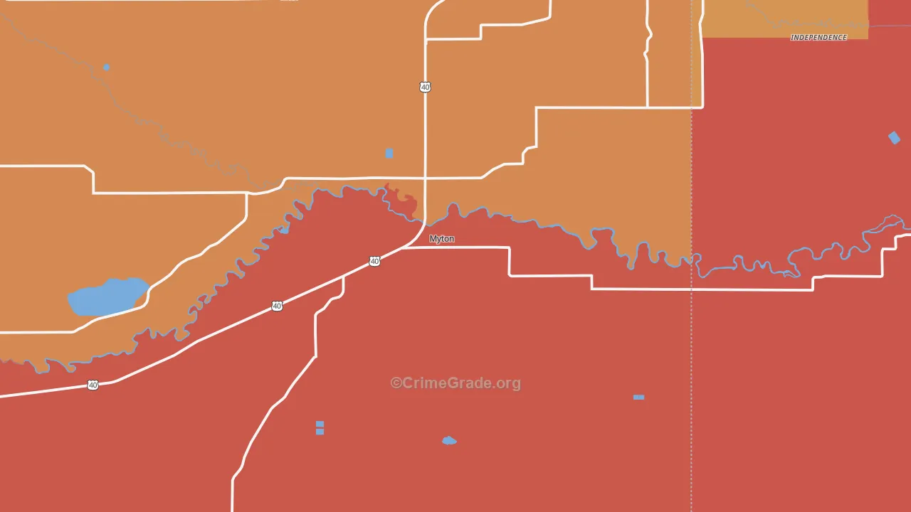 Myton, UT Map of Murder Rates
