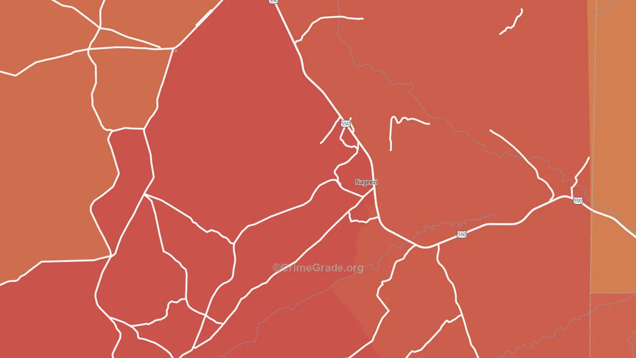 Nageezi, NM Map of Murder Rates