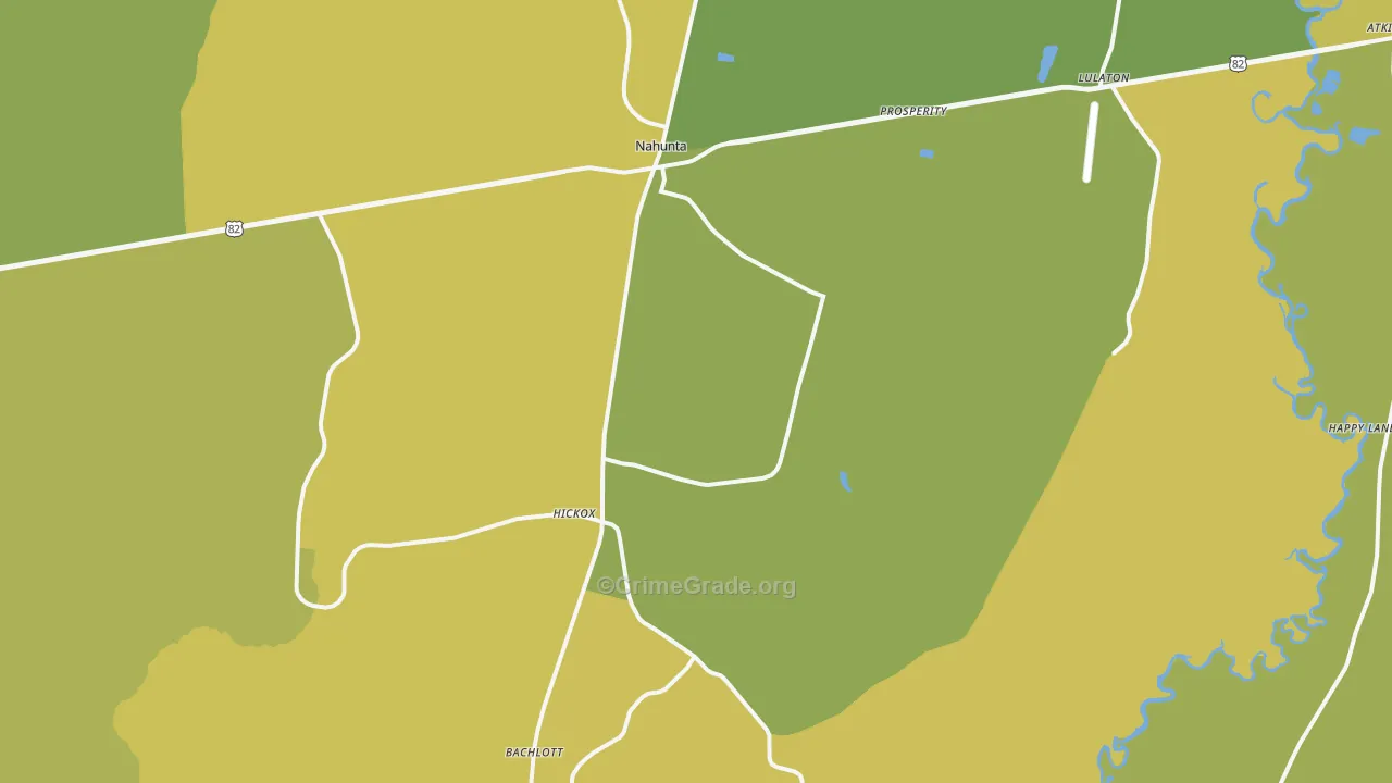 Nahunta, GA Map of Murder Rates