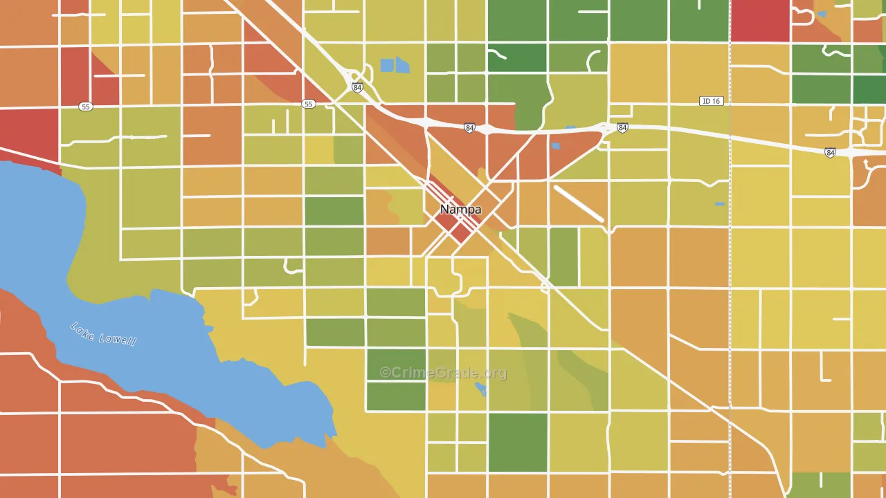 Nampa, ID Map of Murder Rates