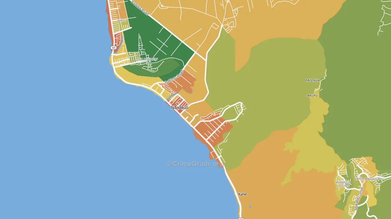 Nanakuli, HI Map of Murder Rates