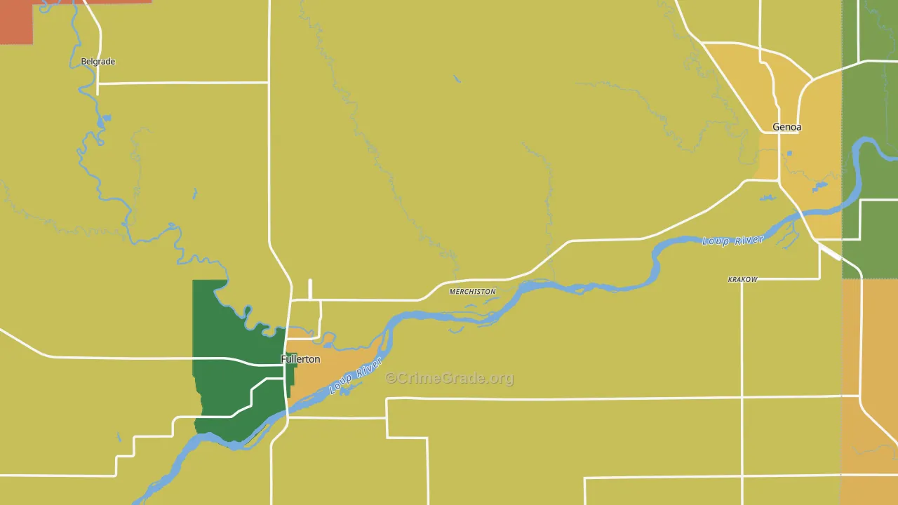 Nance County, NE Map of Murder Rates