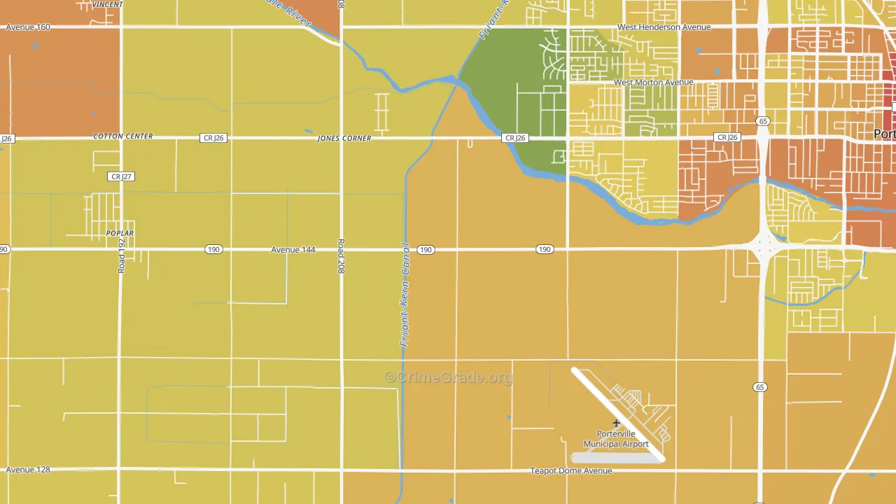 Nanceville, CA Map of Murder Rates