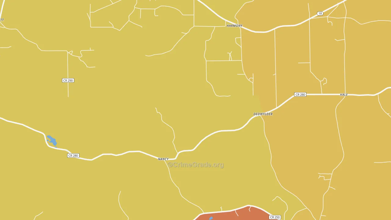 Nancy, MS Map of Murder Rates