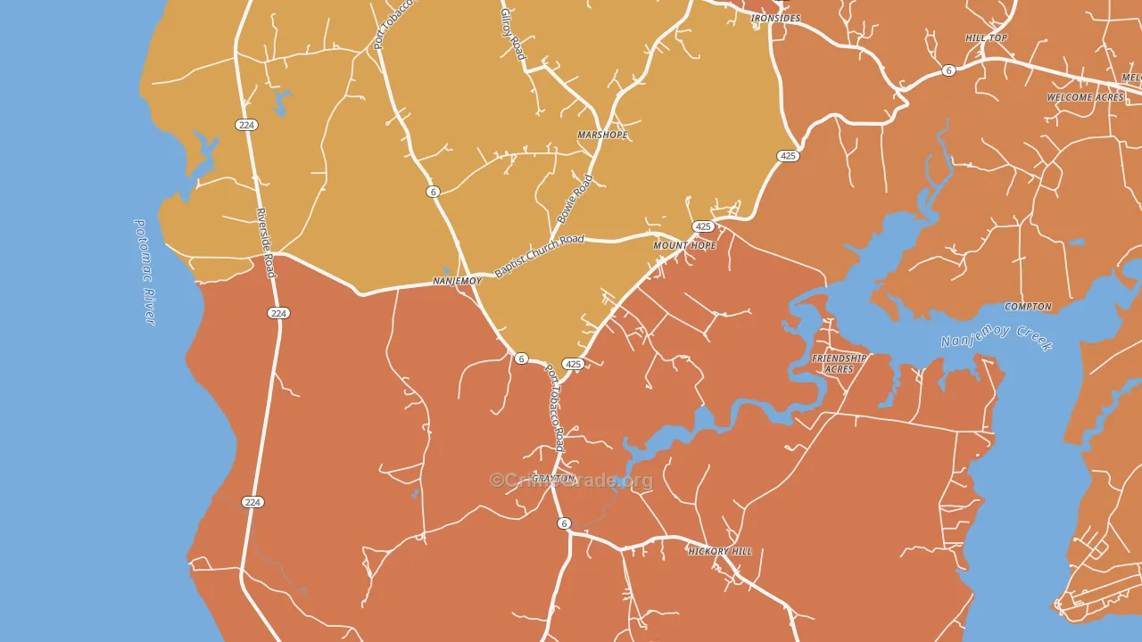 Nanjemoy, MD Map of Murder Rates