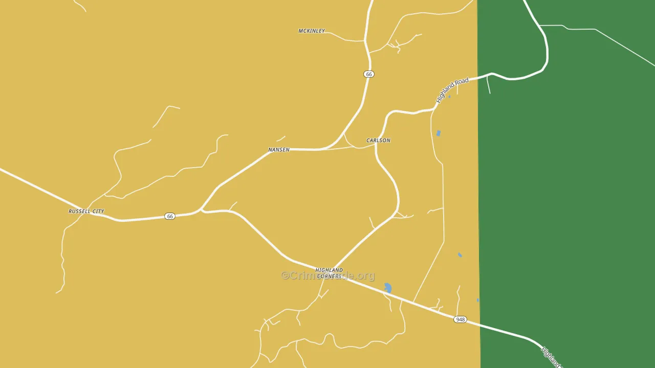 Nansen, PA Map of Murder Rates