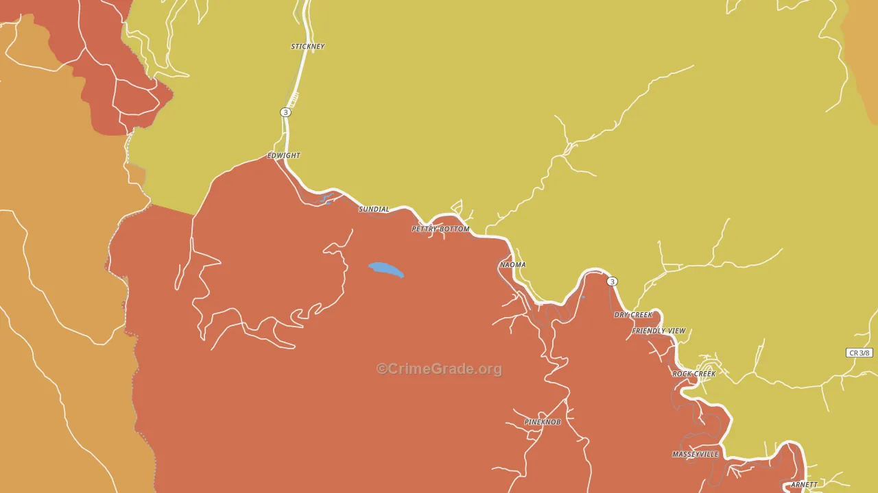 Naoma, WV Map of Murder Rates