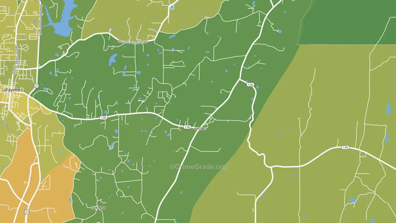 Naomi, GA Map of Murder Rates