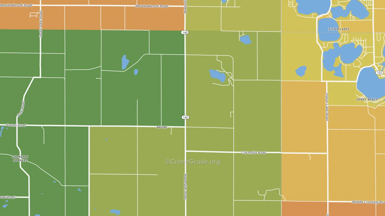Naomi, MI Map of Murder Rates