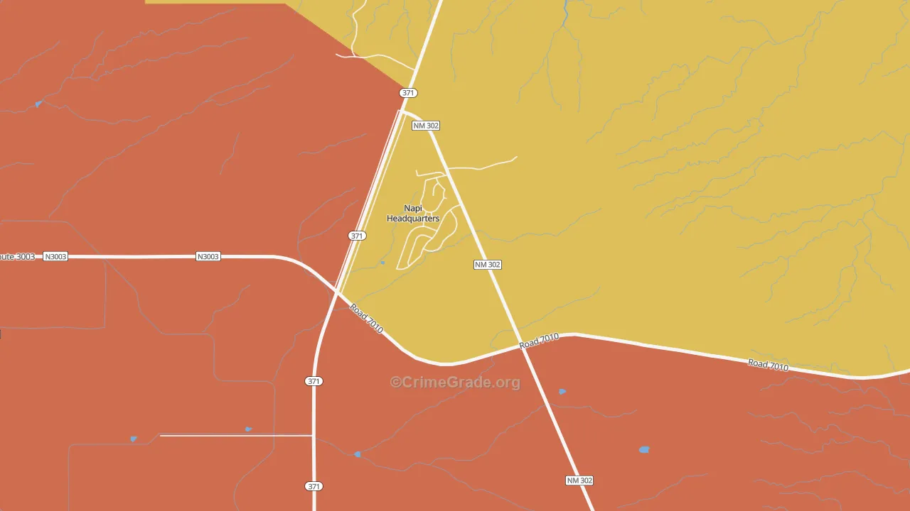 Napi Headquarters, NM Map of Murder Rates
