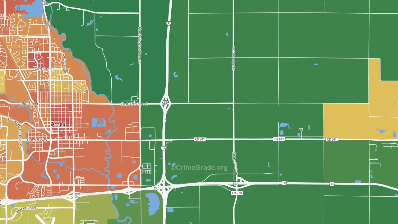 Napier, IA Map of Murder Rates