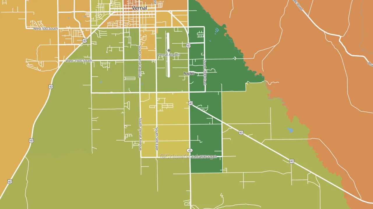 Naples, UT Map of Murder Rates