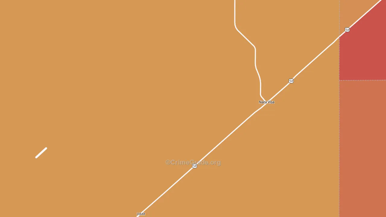 Nara Visa, NM Map of Murder Rates