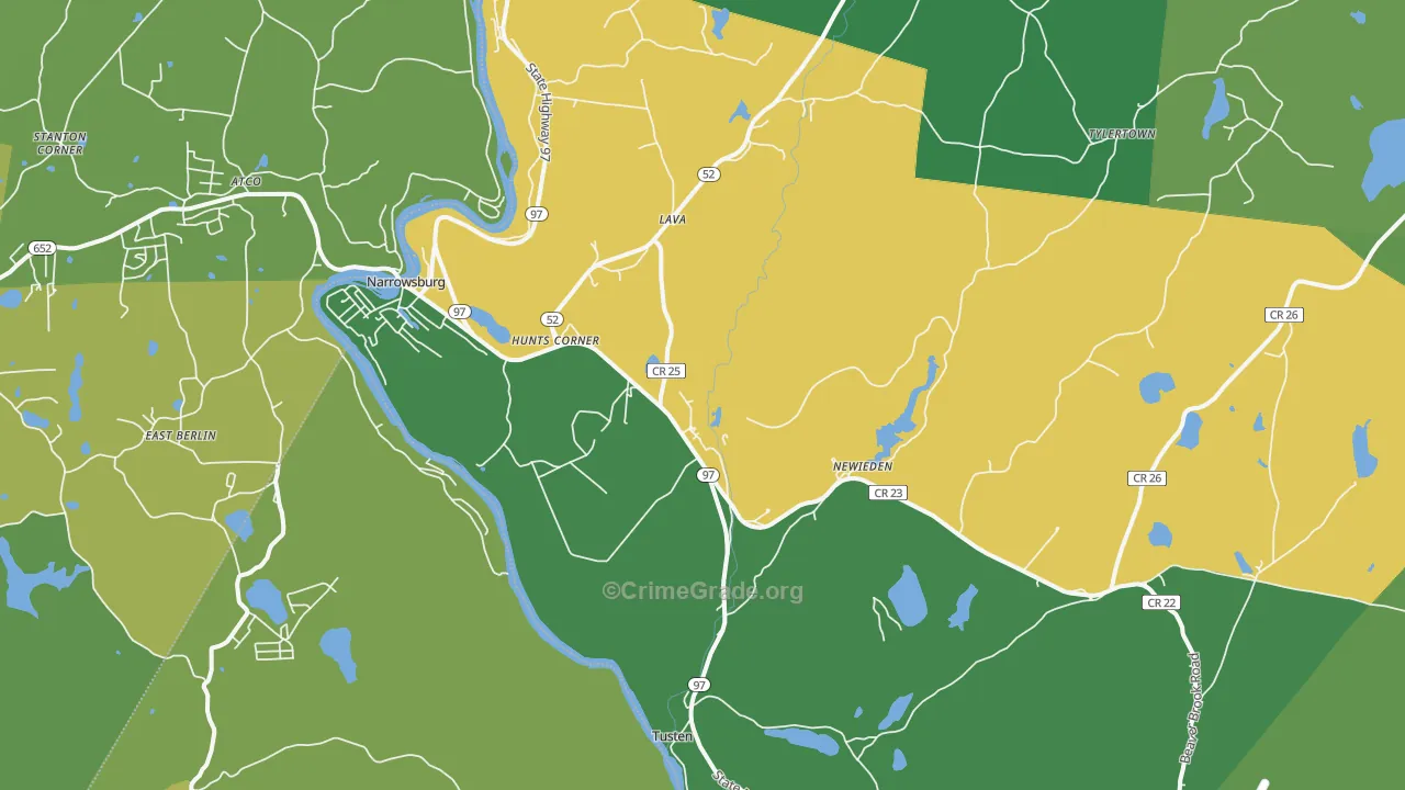 Narrowsburg, NY Map of Murder Rates