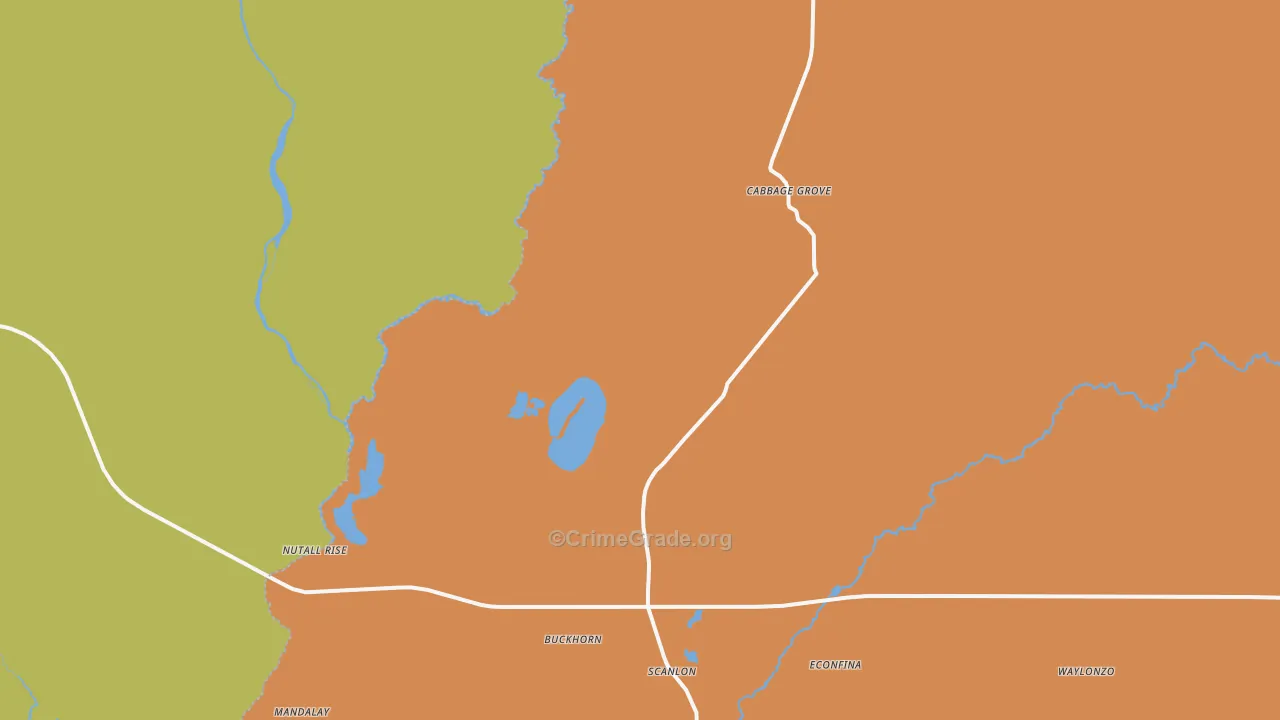 Nash, FL Map of Murder Rates