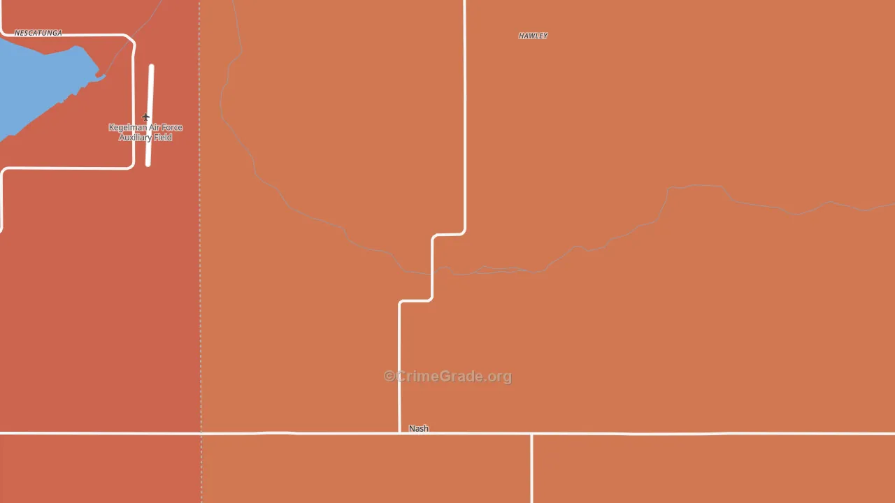 Nash, OK Map of Murder Rates