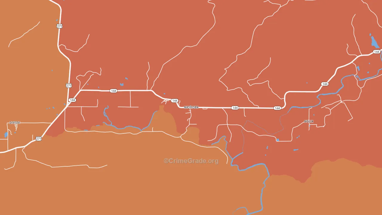 Nashoba, OK Map of Murder Rates